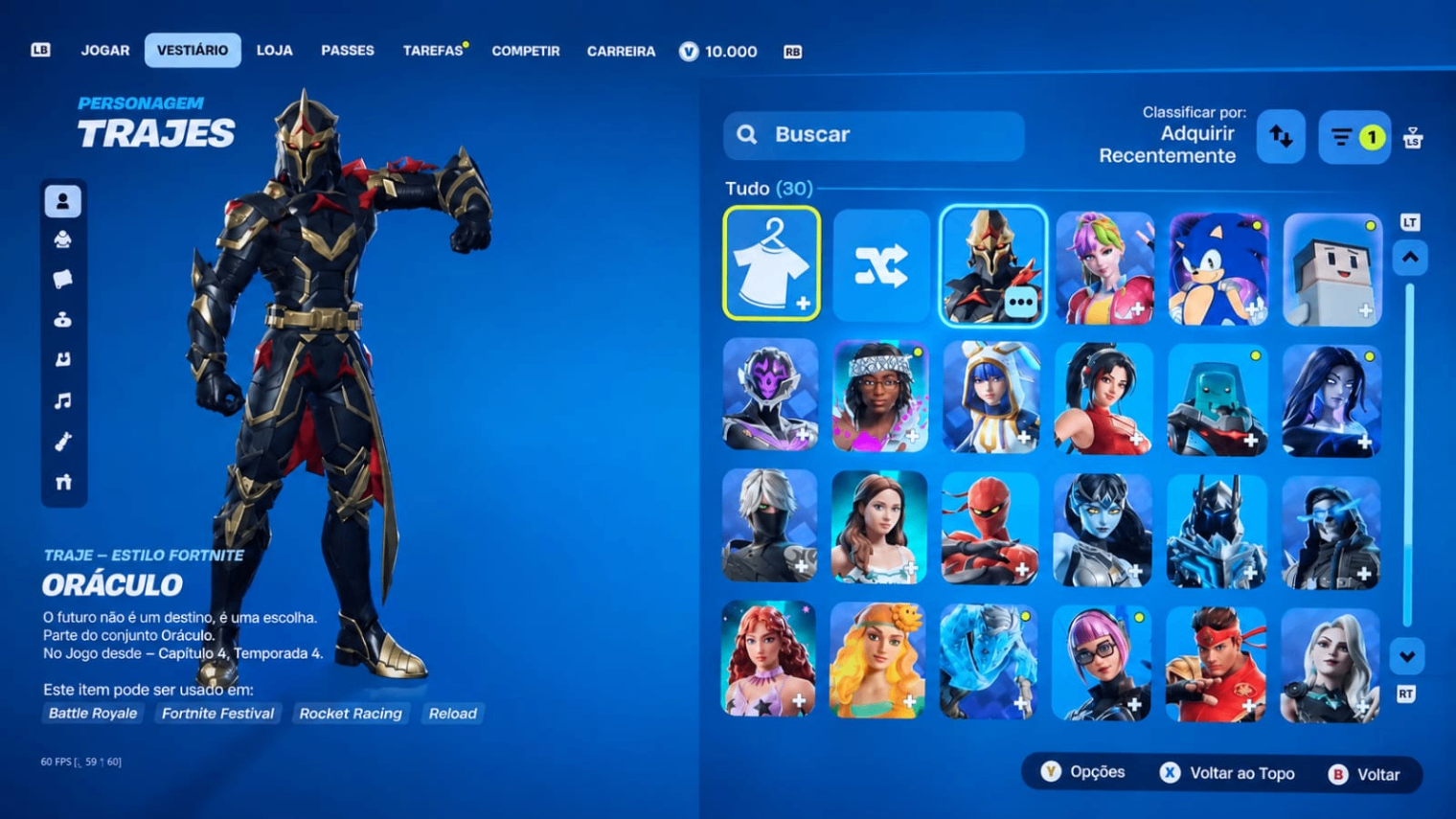 Conta Fortnite | 10k V-Bucks + 30 Skins
